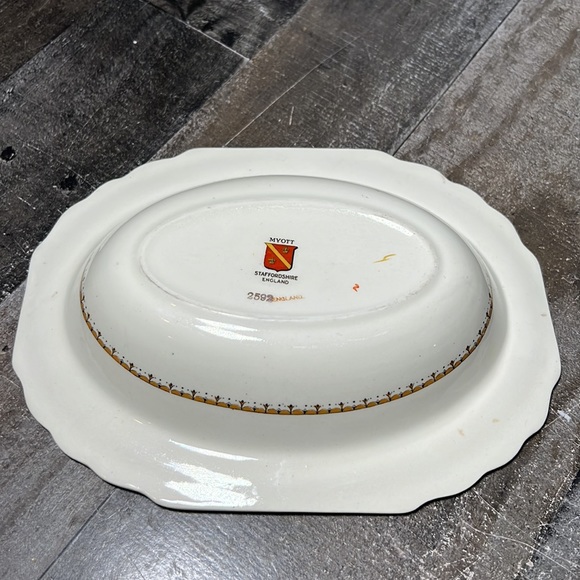 Vintage Oval Vegetable Bowl, Myott, Staffordshire #2592 Made In England - Picture 6 of 7
